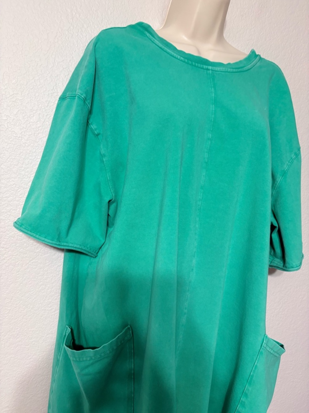 Free People Movement Hot Shot Casual Green Short Romper Oversized Roomy Pockets - Picture 9 of 16